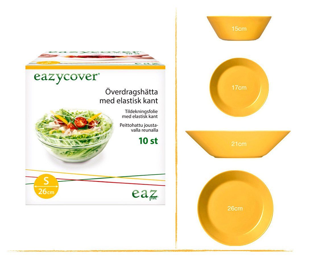EAZYCOVER 26 cm housse alimentaire/ Boite de 9 pièces